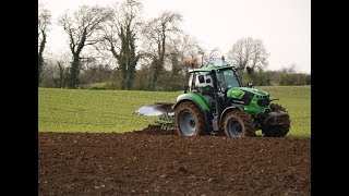 DeutzFahr 6185 Ploughing [upl. by Haveman]