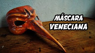 MÁSCARA VENECIANA con pico de papel maché paso por paso [upl. by Retsevlys]