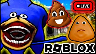 POU JUEGA ROBLOX CON SUSCRIPTORES EN VIVO 🔴 Juegos y Gameplays Shin Sonic [upl. by Llerrej700]