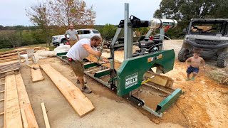 Saw Milling Our Own Lumber For Our Pig Pen [upl. by Chang]