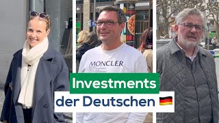 Straßenumfrage Frankfurt In was investieren die Deutschen [upl. by Rozanne]