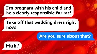 My husbands ex crashes our wedding claiming shes pregnant with his child causing laughter [upl. by Maisel]