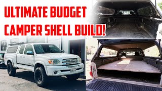 How to build the CHEAPEST Overland Truck Bed Camper Shell sleeping platform [upl. by Diahann]