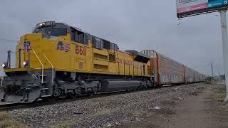 Union Pacific EMD SD70ACe 8611 leader of the ATOPN11 [upl. by Suidaht850]