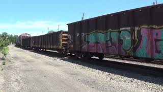 NS C07 Local manifest departs Homestead off the lead 7224 SD40E and SD60E 121 cars to Conway [upl. by Alikam]