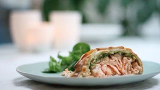 Recept zalm bladerdeeg uit de oven [upl. by Euginom]