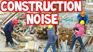 CONSTRUCTION SITE SOUND EFFECT AMBIENCE DRILLING JACKHAMMER METAL HAMMERING NOISE SOUNDSCAPE ASMR [upl. by Femi]