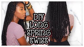 How To  DIY LONG SPRING TWISTS for ONLY 18 Simply Subrena [upl. by Ijic430]