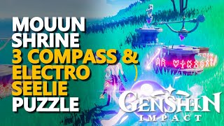 Mouun Shrine Electro Seelie 3 Compass Puzzle Genshin Impact [upl. by Adnahcir]