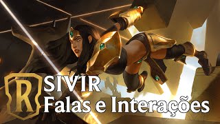 Sivir Falas e interações  Legends of Runeterra LoR  Dublagem da Sivir [upl. by Quirita]