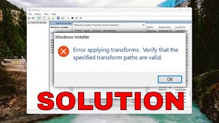 Windows Installer Error Applying Transforms Fixed [upl. by Tlaw244]