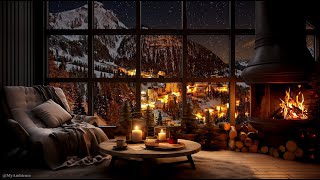 🔥 Cozy Ambience with fireplace  Relax with warm background bar to give you a good nights sleep [upl. by Dysart537]