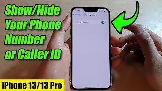 iPhone 1313 Pro How to ShowHide Caller ID  Phone Number [upl. by Lam]