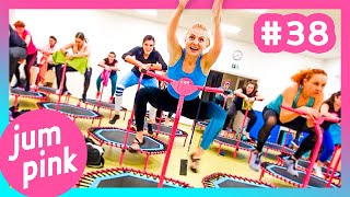 Jumpink 38  Jumping fitness class  Rebound workout fitness on trampoline [upl. by Ennaesor]