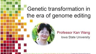 Genetic transformation in the era of GENOME EDITING [upl. by Birk]