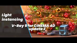 VRay Light instancing in Cinema 4D  Have a wonderful holidays [upl. by Caron63]