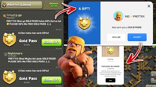 How to Donate Gold Pass amp Get Free Gold Pass from Friends in Clash of Clans New Update  Coc [upl. by Gnanmas362]