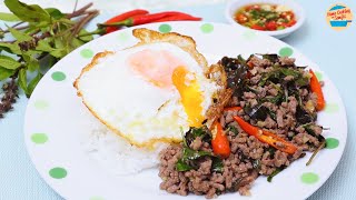 Stir Fried Basil Beef  Phat Kaphrao Neua [upl. by Wilsey412]