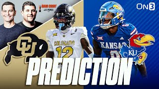 Colorado Buffs vs Kansas Jayhawks PREDICTION amp Preview  Deion Sanders Travis Hunter amp CFP Hopes [upl. by Yehsa]