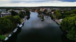 Kingston Upon Thames Riverside  London🇬🇧  4K Drone Footage [upl. by Atekram447]