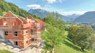 Rohbau der SunleitnResidenz👷‍♂️Meilenstein zur Traumimmobilie im Salzkammergut in Österreich [upl. by Barn449]