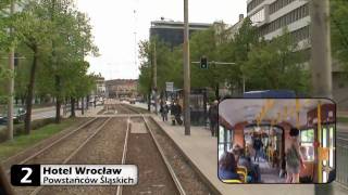 Tramwajem po Wrocławiu HD  Linia 2  cz I KRZYKI  BISKUPIN [upl. by Vinna307]