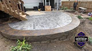 Ashlar Slate Patio  with Stone Stamped Borders [upl. by Ylera]