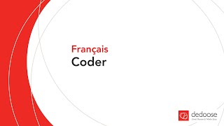 Coder  French Video Collection  Dedoose for Qualitative and Mixed Methods Data Analysis [upl. by Ranna]