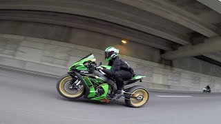 GSXR 1000 vs Hayabusa vs ZX10RR vs R1M  Roll Racing Part Two [upl. by Nereen]