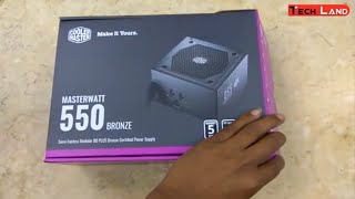 Cooler Master 550W 80 Plus Bronze Semi Modular MPX 5501 AMAAB Unboxing  Tech Land [upl. by Chilson]