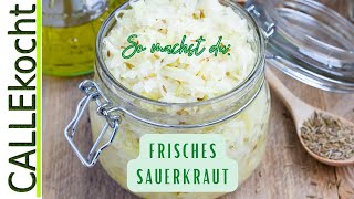 Frisches Sauerkraut selber machen Ganz einfach mit Omas quotDIYquot Rezept [upl. by Nosimaj336]