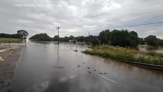 Oklahoma receives record rainfall as other states receive flooding from Debby remnants [upl. by Ecyned]