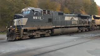 NS 9913 1119 and 9581 with Doublestacks at Tyrone [upl. by Meekah]