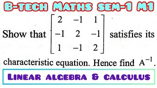 Problem on cayley hamilton theorem in telugu maths naresh eclass [upl. by Nauqan]