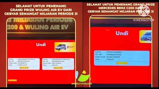 RESMI PEMENANG UNDIAN KAPAL API PERIODE 3 Diundi 9 Januari 2024 [upl. by Sacul]