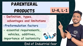 parenteral products  Preformulation factors and essential requirements  importance of isotonicity [upl. by Daus]