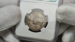 August III Sas Ort 1754 Lipsk NGC MS64 Mała Głowa [upl. by Yentihw751]