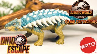 Mattel Camp Cretaceous Bumpy the Ankylosaurus Review Roar Attack Dino Escape [upl. by Conley]