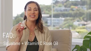 How to Use Squalane  Vitamin C Rose Oil  Skincare  Face Oil [upl. by Nemlaz]