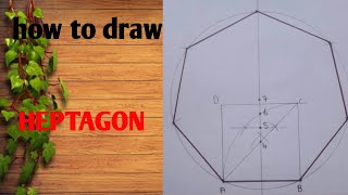 How to draw HEPTAGONpolygon engineering drawing [upl. by Aeriell]