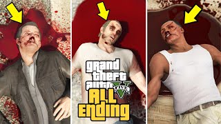 GTA 5  All 5 Endings ABC Secret amp BETA [upl. by Einegue]