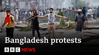 More than 150 killed in Bangladesh protests  BBC News [upl. by Htebzil]