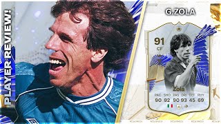 HES TOO GOOD TOTY ICON 91 RATED GIANFRANCO ZOLA PLAYER REVIEW  EA FC24 ULTIMATE TEAM [upl. by Sadye]