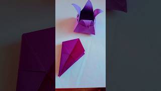 paper flower bouquet box origami flower box art craft shorts papercraft trending viralvideo [upl. by Oswin338]