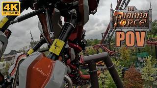 Na Fianna Force POV Back Row 4K 60FPS Emerald Park Vekoma Inverted Coaster  NonCopyright [upl. by Salomon]