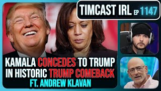 Kamala CONCEDES Trump SWEEPS 2024 Election DOJ DROPS Trump Cases wAndrew Klavan  Timcast IRL [upl. by Nomrah177]