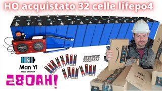 Ho comprato 32 celle LIFEPO4 REPT 280ah Batteria litio Accumulo auto elettrica e fotovoltaico [upl. by Tresa]