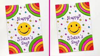 Sisters Day Greeting Card Ideas  Easy amp Cute Sisters Day Card  Happy Sisters Day Card 2024 [upl. by Riorsson978]