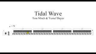 Tom Misch amp Yussef Dayes  Tidal Wave  Drum Sheet Music [upl. by Analla859]