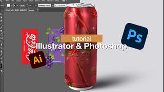 Tutorial Membuat Desain Kemasan Produk dan Mockup  Adobe Illustrator amp Adobe Photoshop [upl. by Ardle]